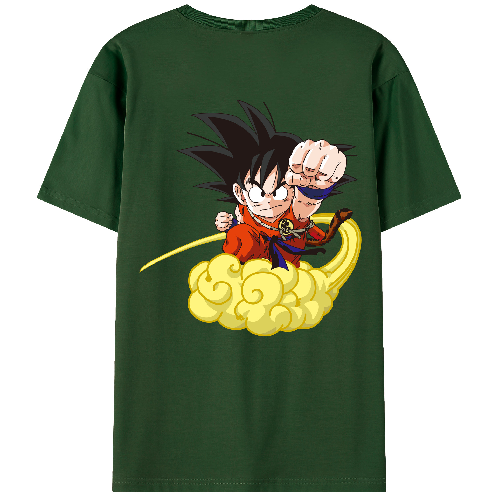 （画像用） ドラゴンボール 孫悟空（そん ごくう）Son Goku カカロット DRAGON BALL Kakarotto 綿100％半袖Tシャツ（背面プリント）
